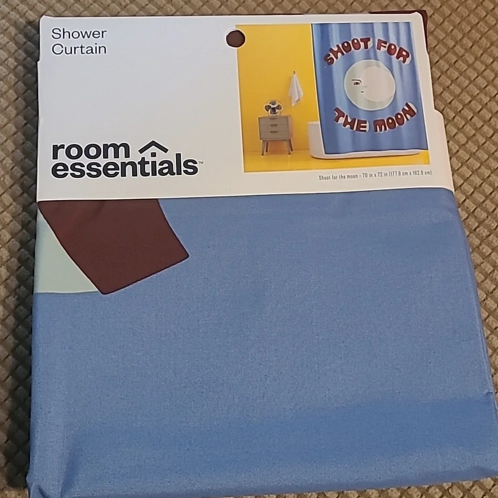 New in packaging! Standard shower curtain Shoot for the Moon